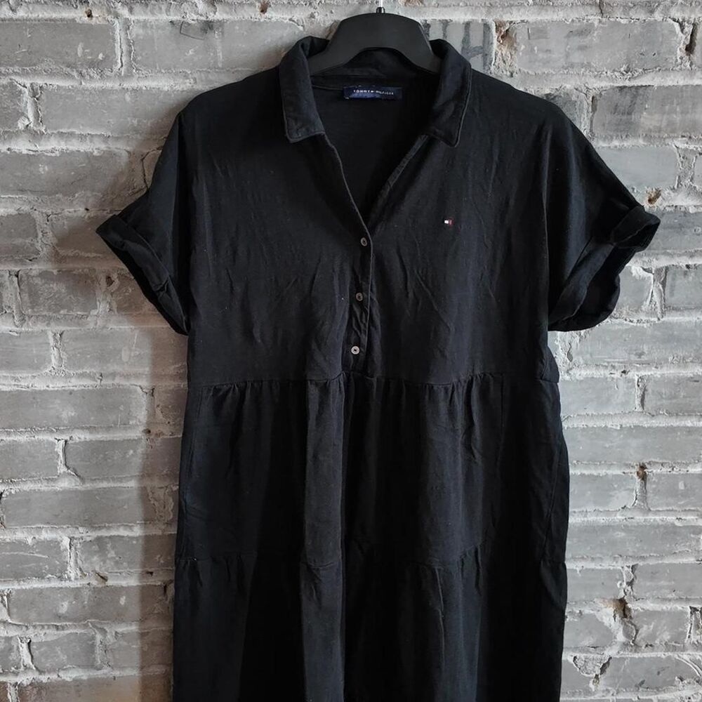 Tommy Hilfiger tiered polo shirt dress black - Picture 2 of 8